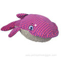 Interactive Two-color Whale Squeaky Plush Dog Toy